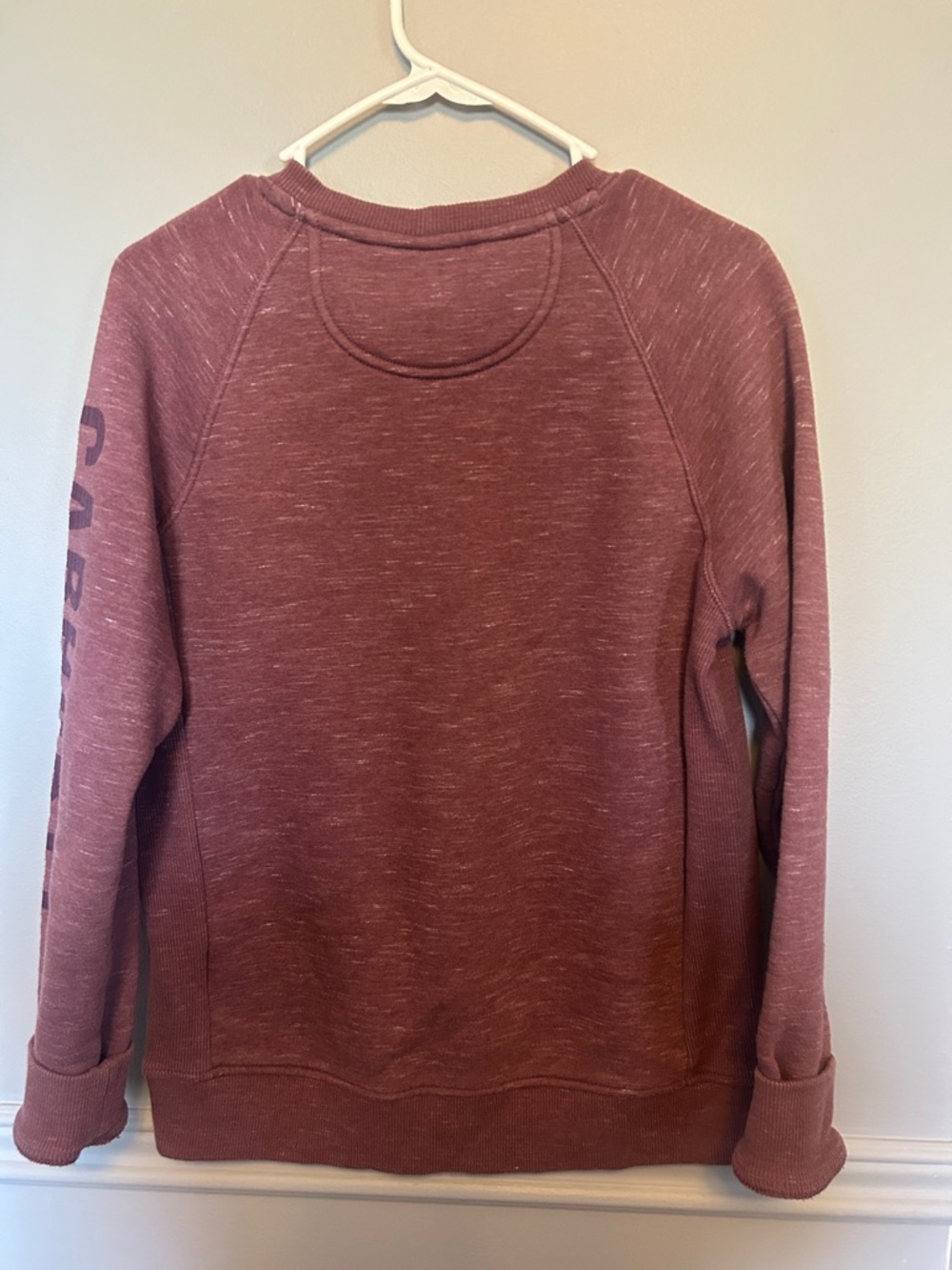 Carhartt Heathered Maroon Raglan Sleeve Logo Sweatshirt - Picture 5 of 6